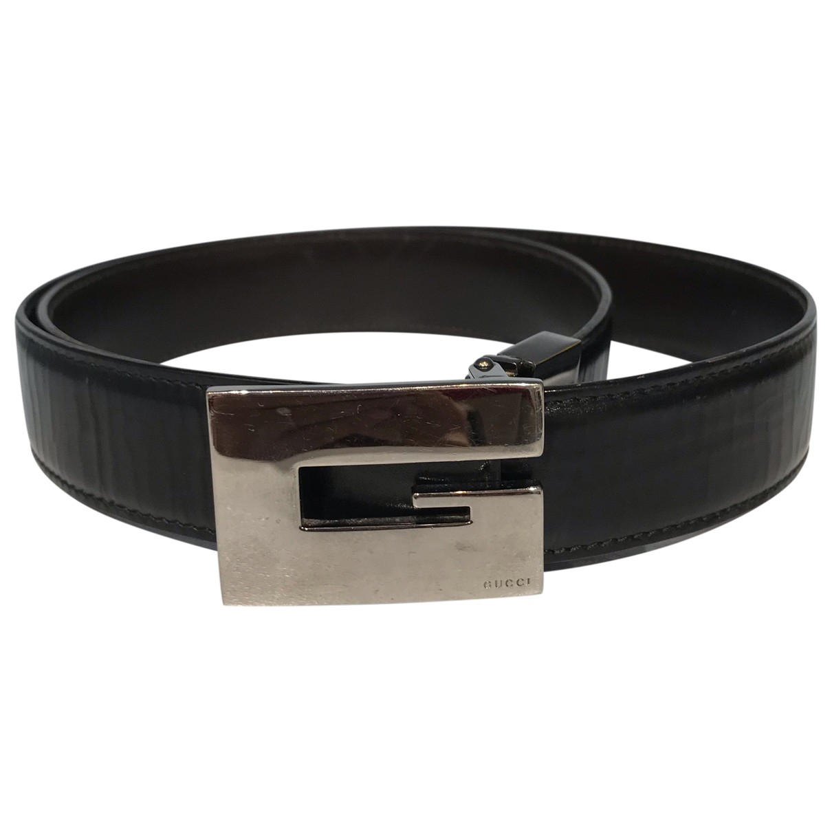 Leather belt Gucci Black size 80 cm in 